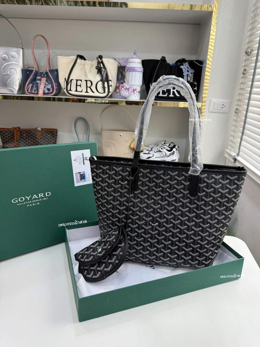 GOYARD 2 PCS SET – Women Bag with Pouch (Black)