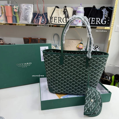 GOYARD 2 PCS SET – Women Bag with Pouch (Green)