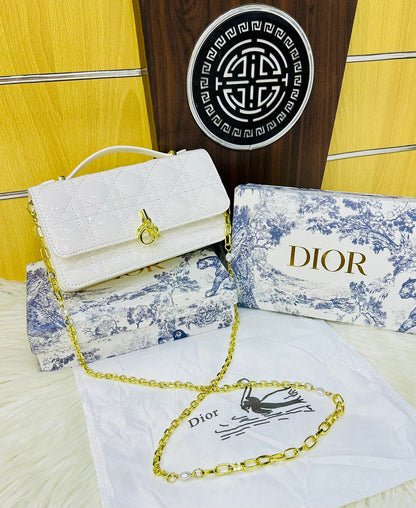 DIOR CROSSBODY – Women Bag (White)