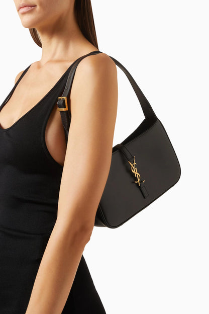 SAINT LAURENT LE 5 À 7 – Women Hobo Shoulder Bag (Black)