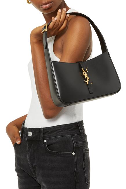 SAINT LAURENT LE 5 À 7 – Women Hobo Shoulder Bag (Black)