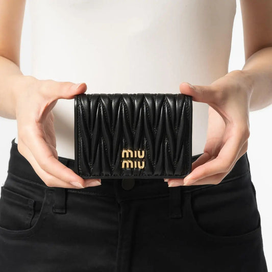 MIU MIU MORGAN – Women Card Case On Chain (Black)