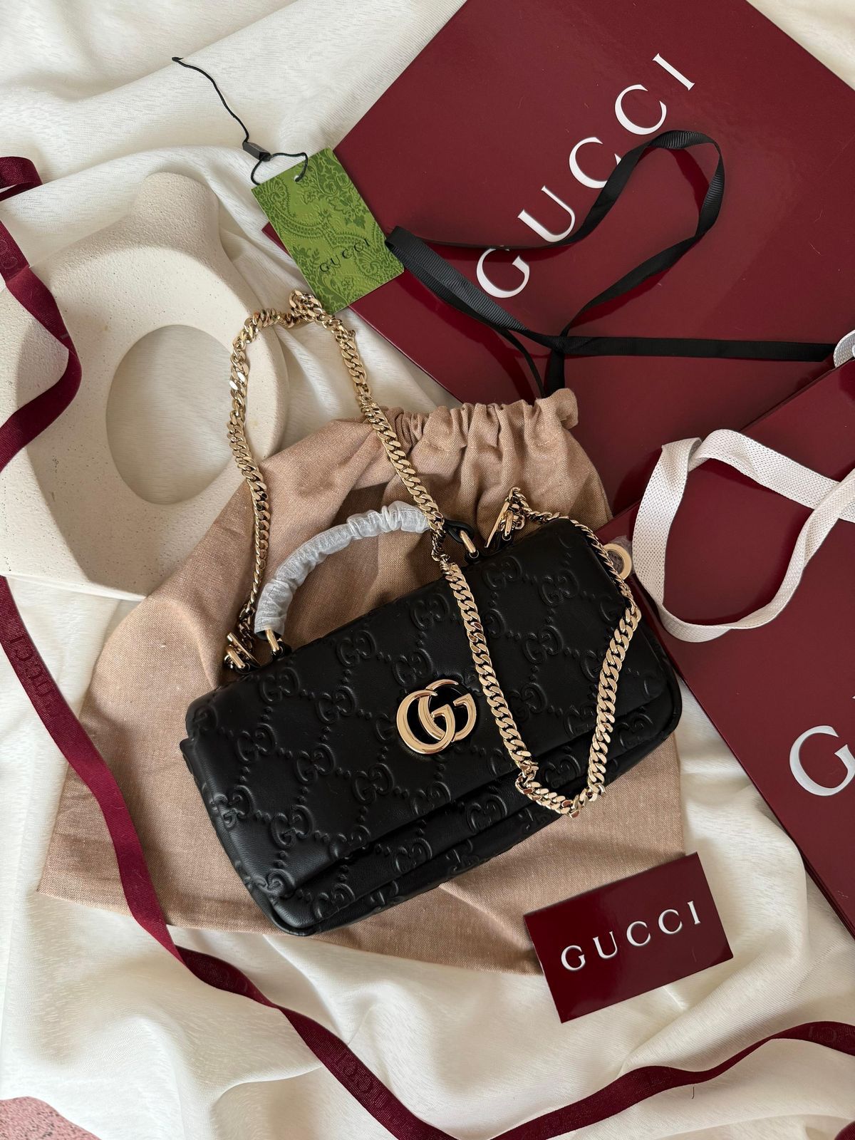 GUCCI GG MILANO – Women Small Top Handle Bag (Black)
