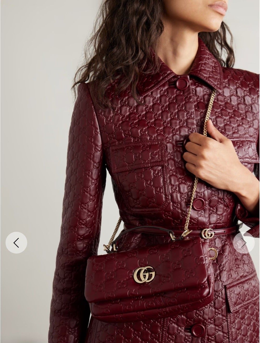 GUCCI GG MILANO – Women Small Top Handle Bag (Maroon)