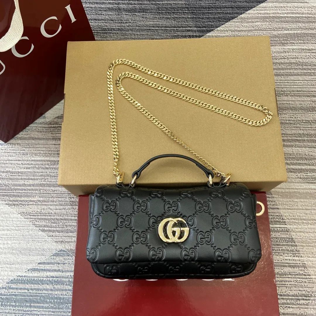 GUCCI GG MILANO – Women Small Top Handle Bag (Black)