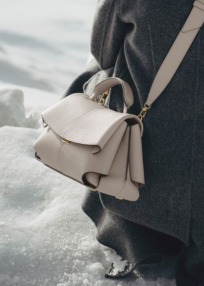 POLÈNE MOKKI – Women Handbag with Long Belt (Off White)