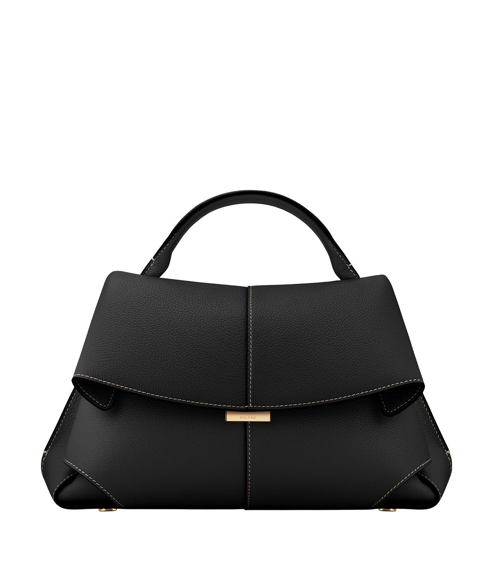 POLÈNE MOKKI – Women Handbag with Long Belt (Black)