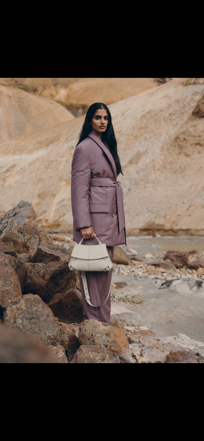 POLÈNE MOKKI – Women Handbag with Long Belt (Off White)