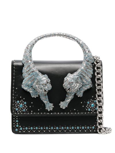 ROBERTO CAVALLI ROAR – Women Crystal Embellished Shoulder Bag (Black)