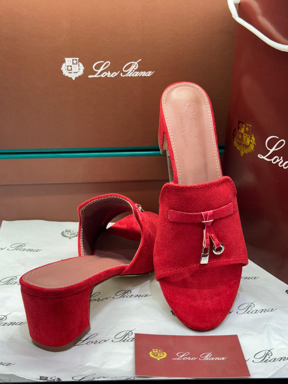 LORO PIANA SUMMER CHARMS – Women Sandals (Red)