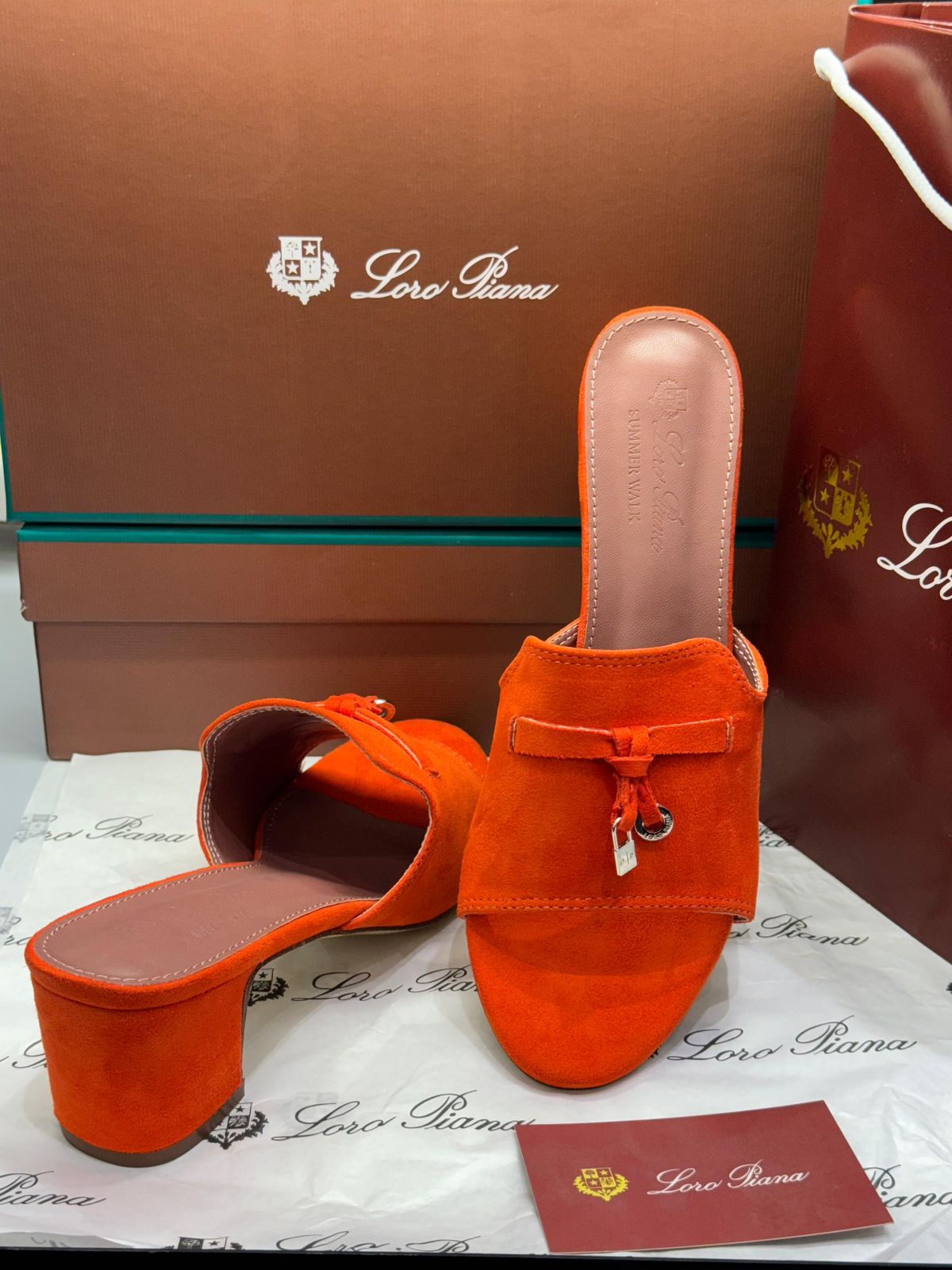 LORO PIANA SUMMER CHARMS – Women Sandals (Orange)