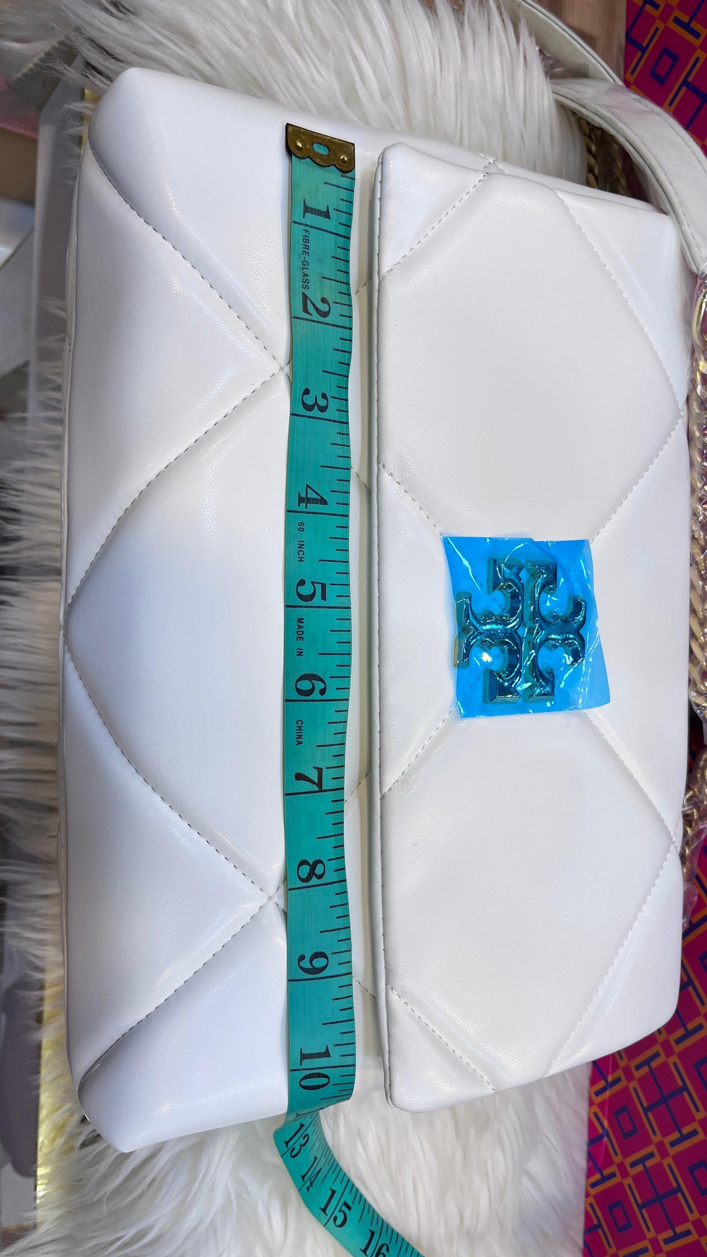 TORY BURCH KIRA DIAMOND QUILT – Women Convertible Shoulder Bag (Brown)