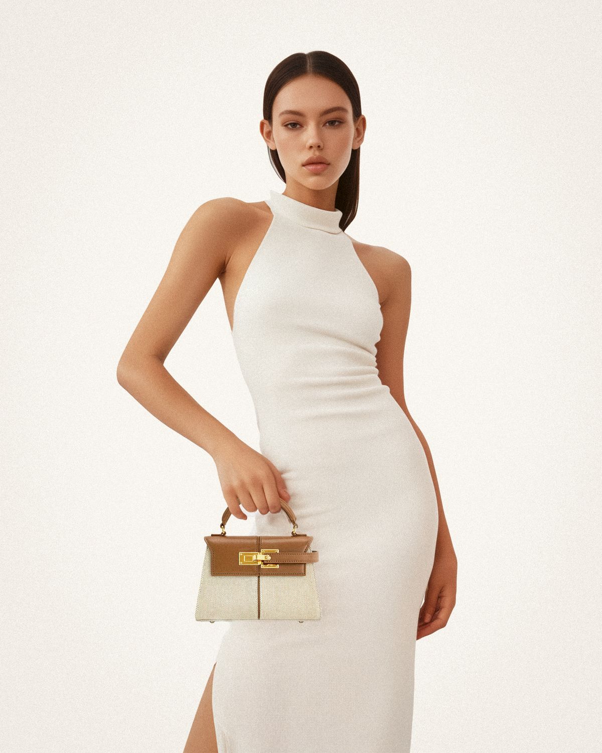 JW PEI ELISE – Women Top Handle Bag (Off White Brown)