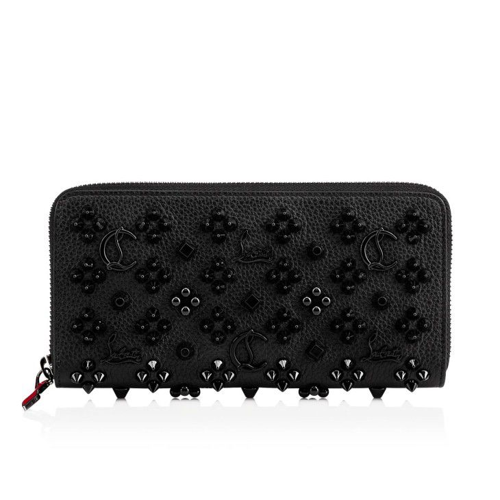 CHRISTIAN LOUBOUTIN PANETTONE – Women Zip-Around Wallet (Pure Black)