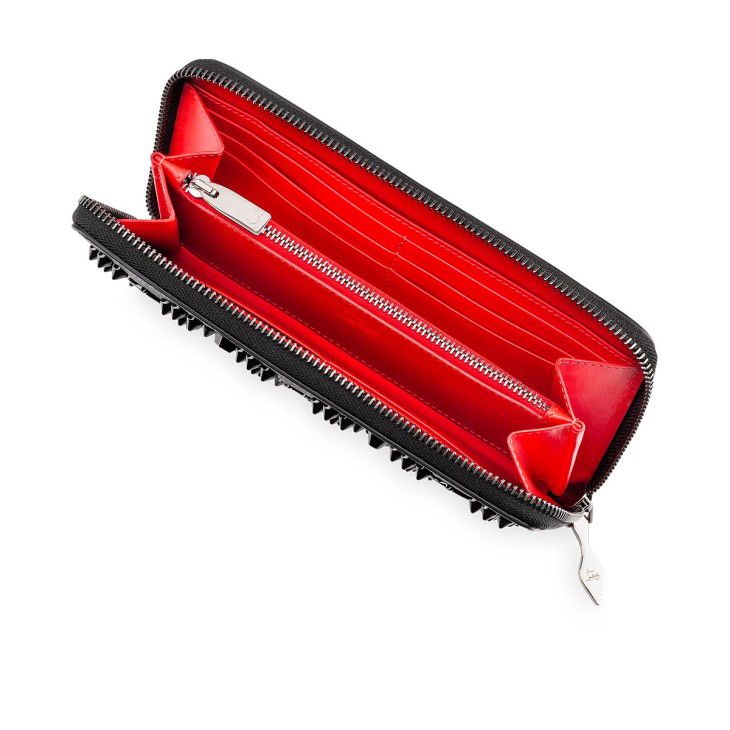 CHRISTIAN LOUBOUTIN PANETTONE – Women Zip-Around Wallet (Pure Black)