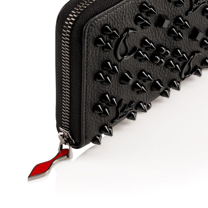CHRISTIAN LOUBOUTIN PANETTONE – Women Zip-Around Wallet (Pure Black)