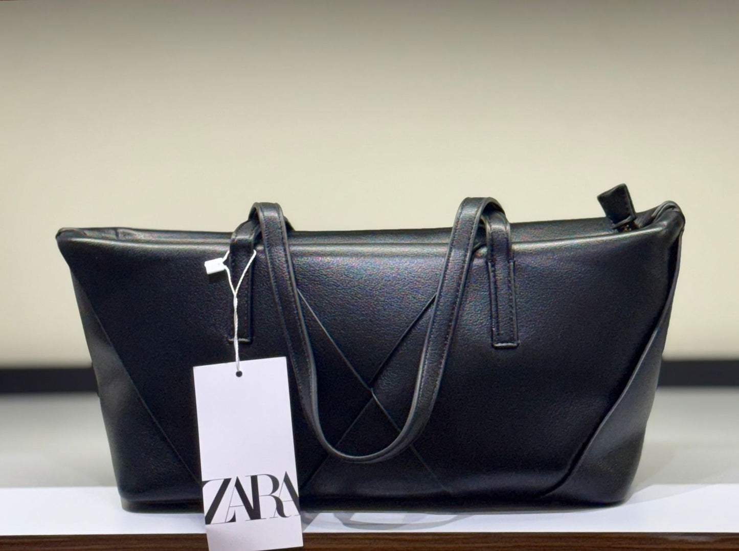 ZARA Women Bag – Premium PU Leather Casual Tote (Black)