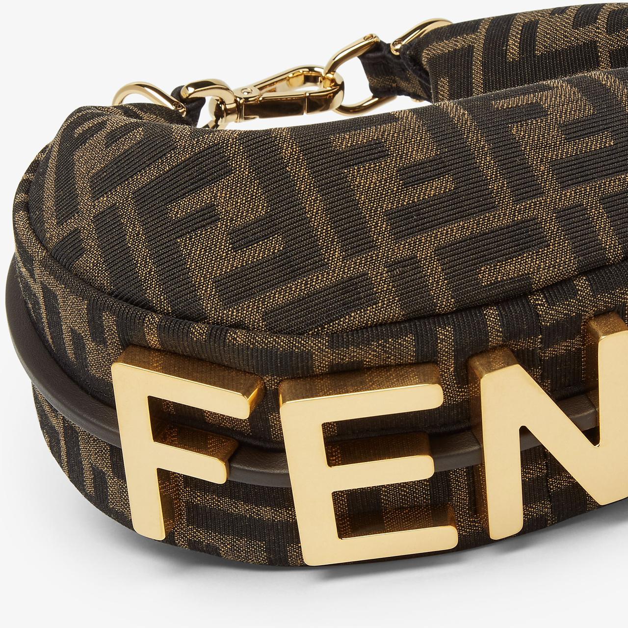 FENDI GRAPHY MINI – Women Bag | Luxury Leather Mini Hobo (Brown)