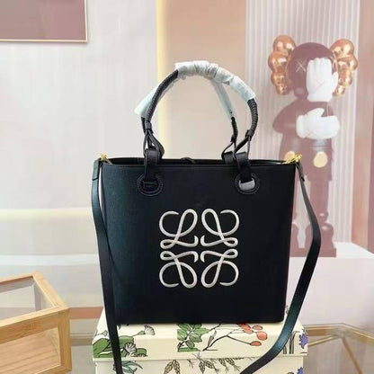 LOEWE – Women Bag | Premium Quality Handbag with Long Belt (Black & White)