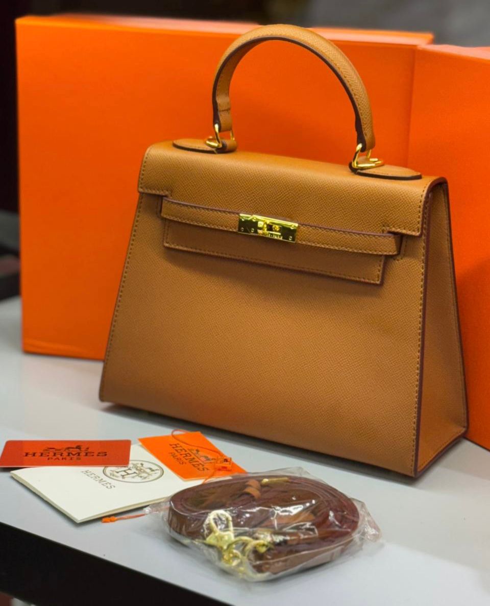 HERMÈS KELLY SELLIER 25CM – Women Bag | Luxury Leather Top Handle & Shoulder Bag (Brown)