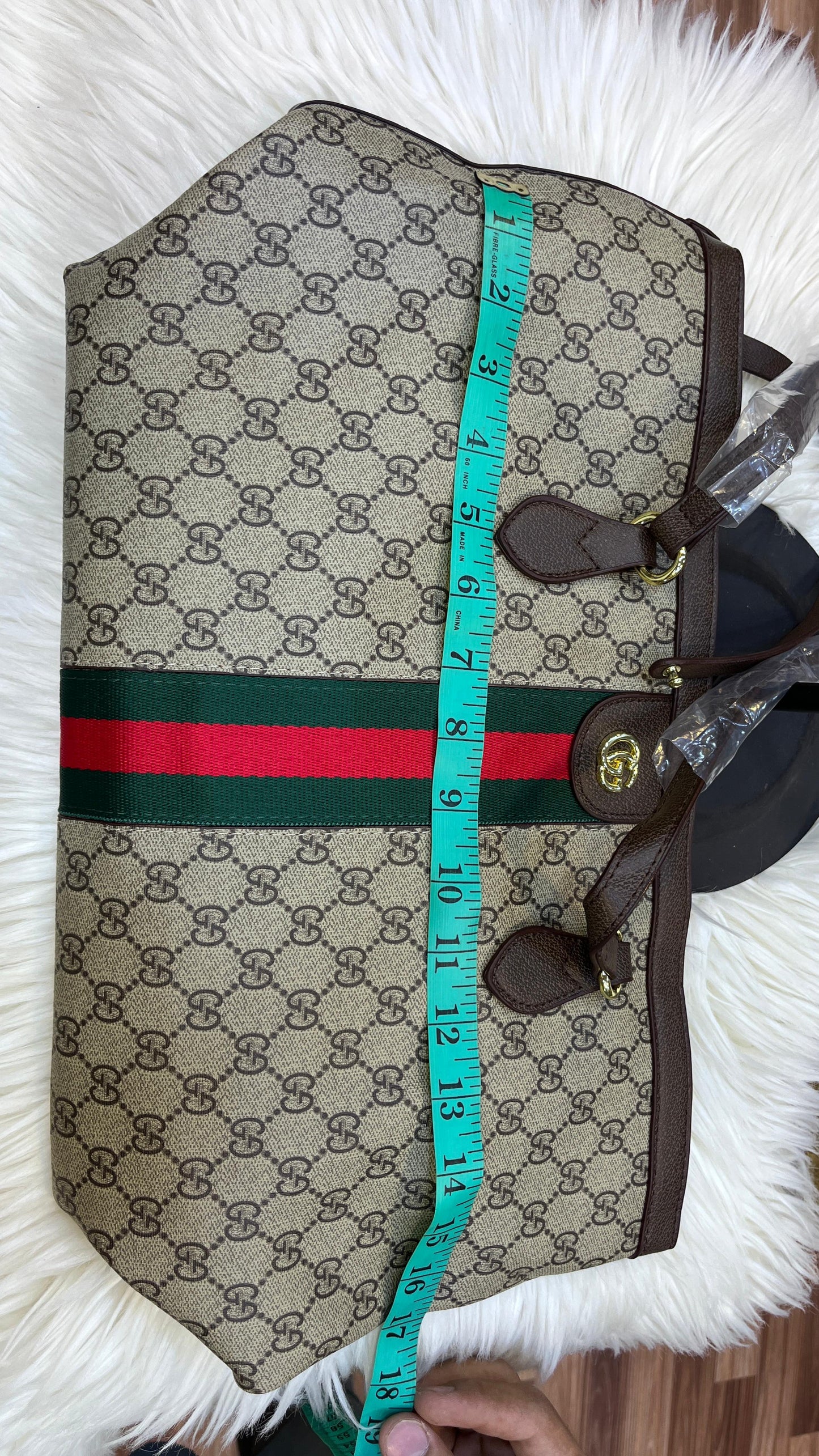 GUCCI OPHIDIA LARGE TOTE – Women Bag | GG Supreme Canvas & Leather Trim (Chocolate Beige)