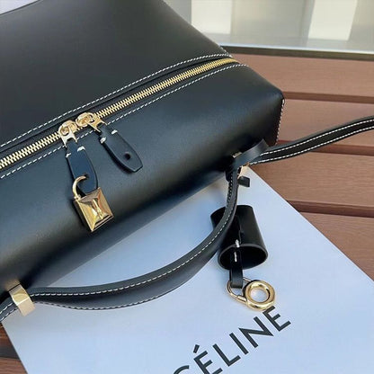 LORO PIANA EXTRA BAG L27 – Women Bag | Smooth Calfskin Luxury Shoulder Bag (Black)