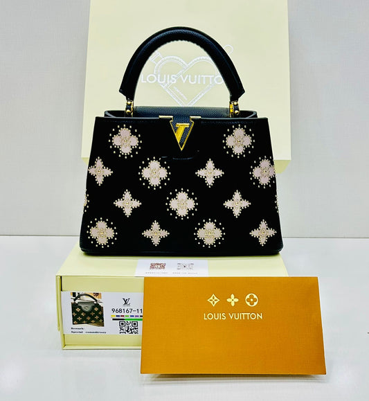 LOUIS VUITTON CAPUCINES – Women Bag | Premium Quality Luxury Handbag (Black Design-D)