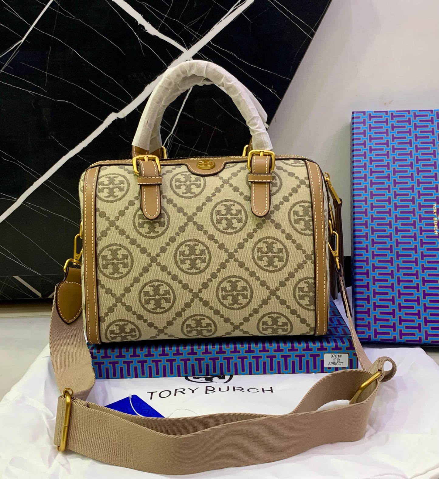 TORY BURCH Women Bag – Master Copy | High Quality Handbag (Brown Beige)