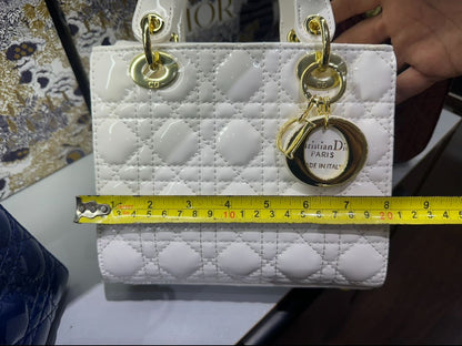 CHRISTIAN DIOR Women Bag – Lady Dior Cannage Patent Leather | Premium Quality (Black)