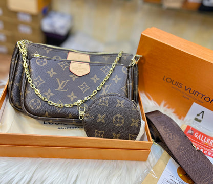 LOUIS VUITTON Multi Pochette Accessoires – Premium Women Bag | With Box & Dust Bag (Khaki)