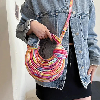 BOTTEGA VENETA Double Knot Women Bag – Premium Handbag with Signature Knotted Design (Mixed Colour Design B)