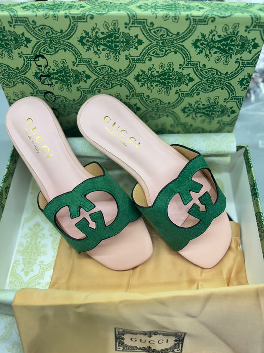 GUCCI Interlocking Sandals – Premium Imported Footwear (Green)