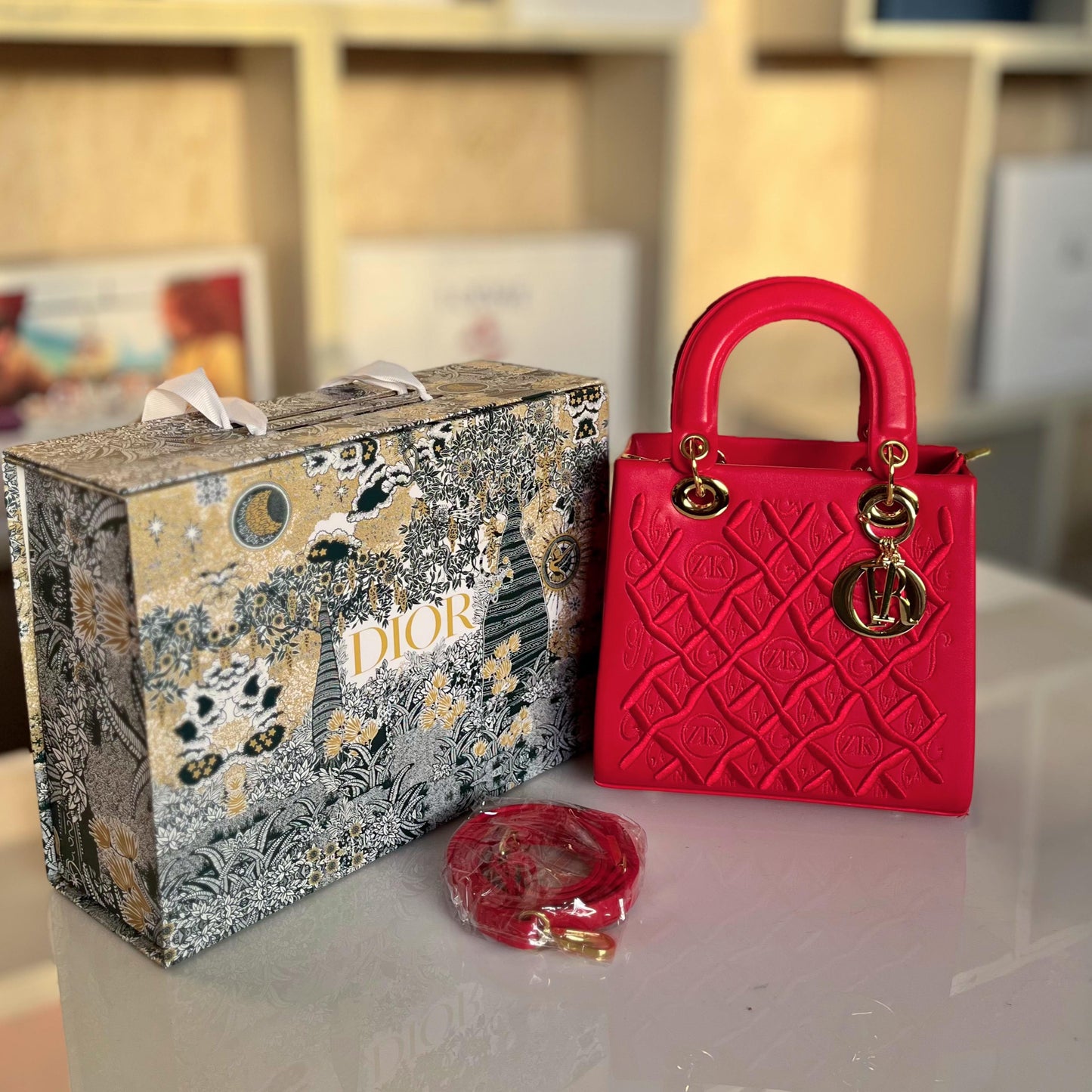 DIOR Hand Bag – Premium Women Bag (Red)