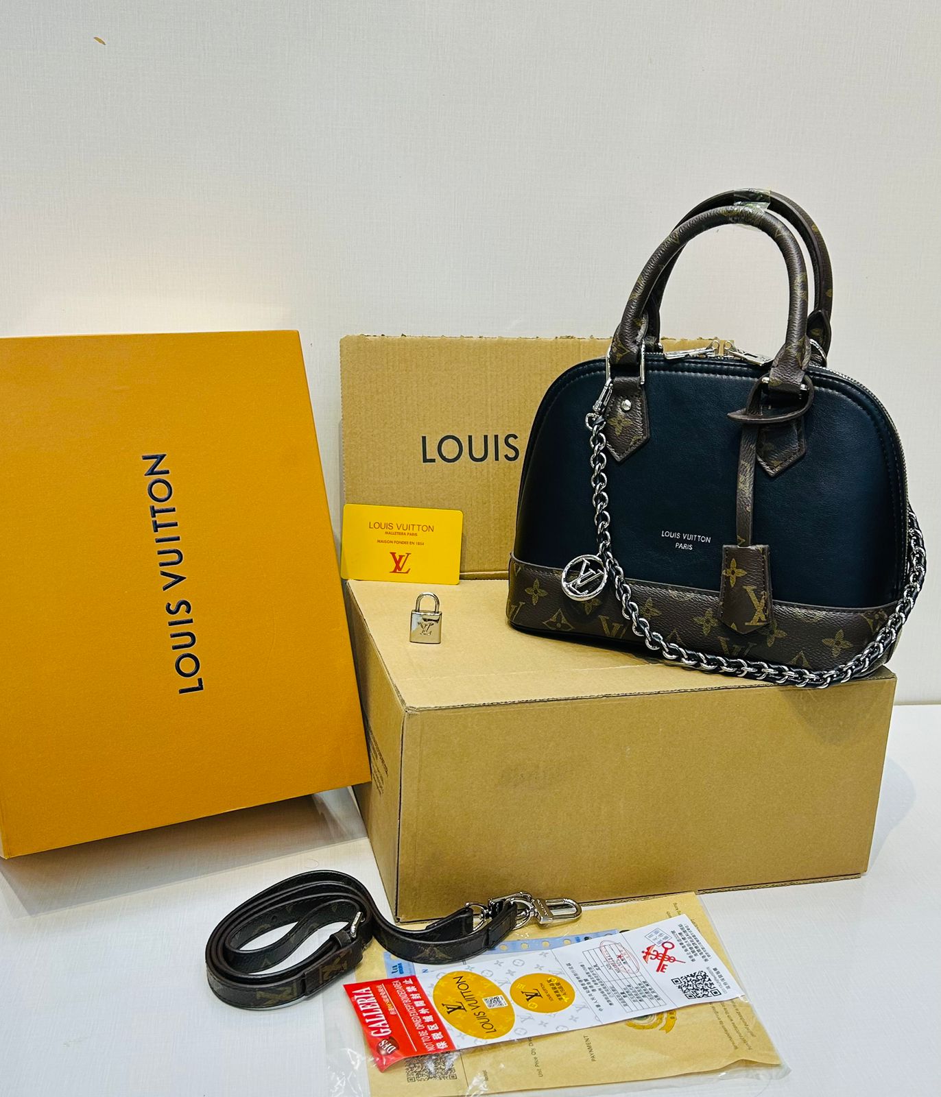 Louis Vuitton Alma Series Women Bag – Premium Quality (Black)