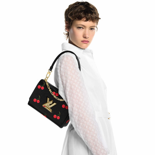 Louis Vuitton x Murakami – LV x TM Twist MM Crossbody Bag (Black)