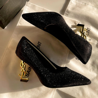 YSL Saint Laurent Mules Heel – Premium Quality | Black