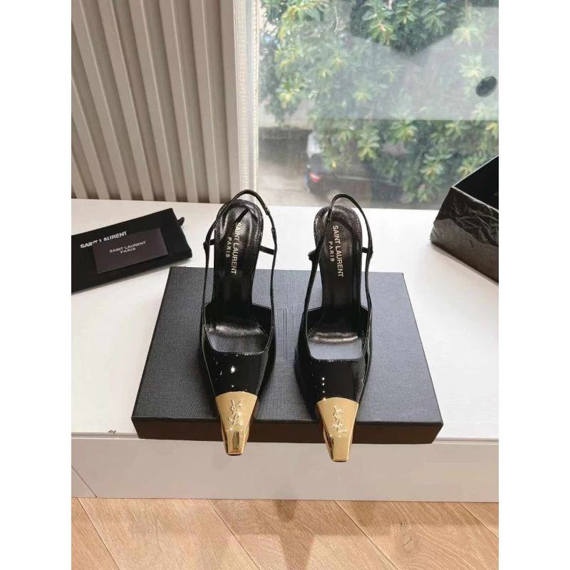 YSL Jeanne Slingback Pumps in Smooth Leather – Premium Quality (Black)