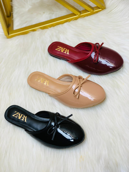 New Arrival – ZARA Flat Mules (Black)