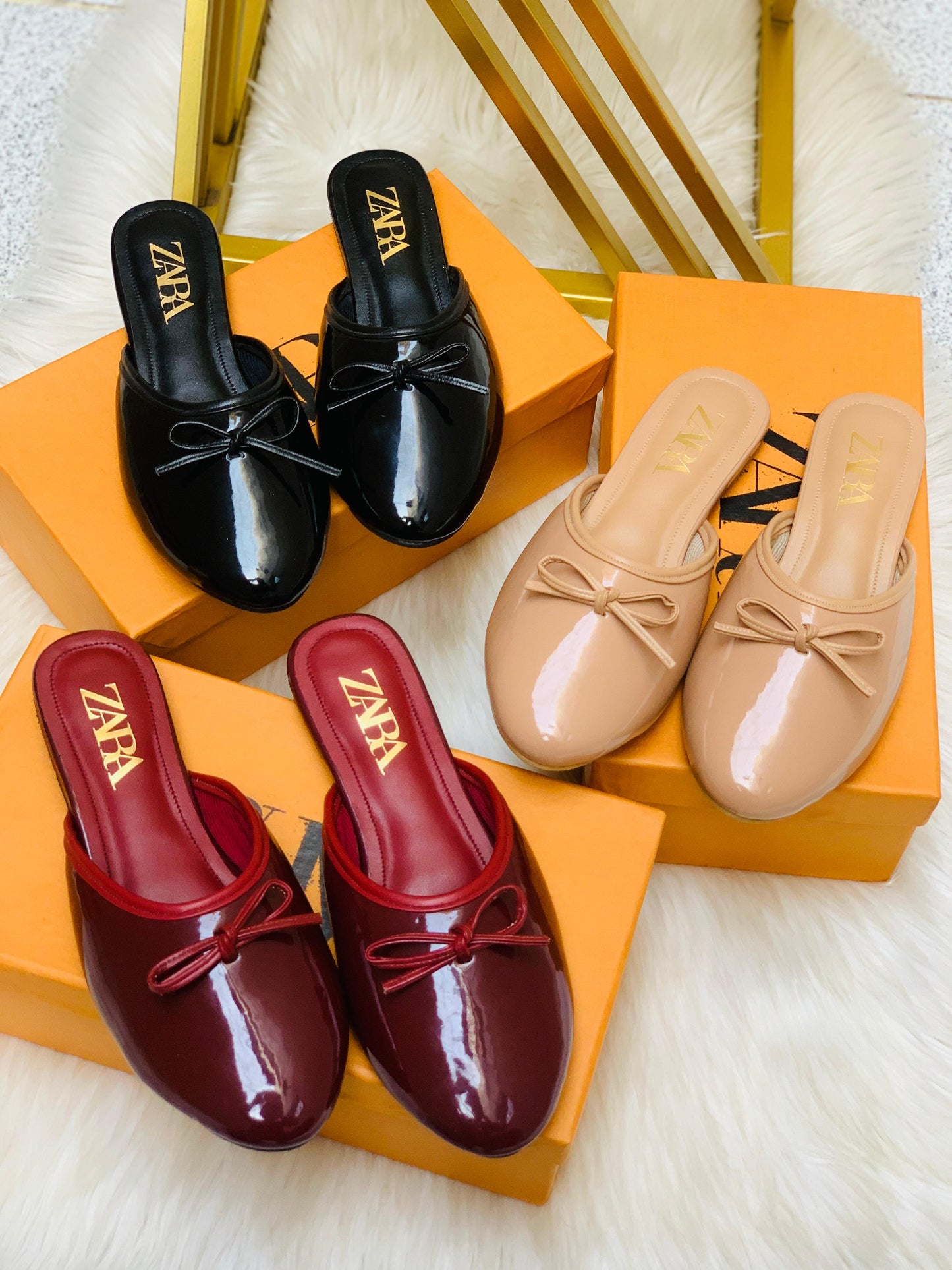 New Arrival – ZARA Flat Mules (Black)