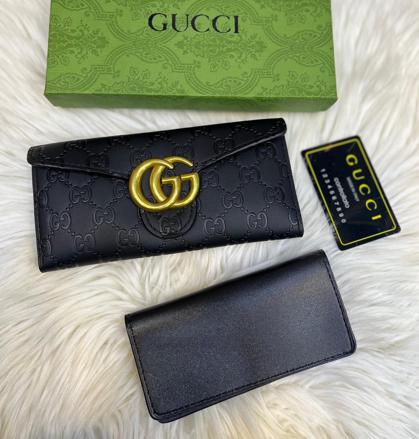 GUCCI Folder Wallet with Card Holder (Black)
