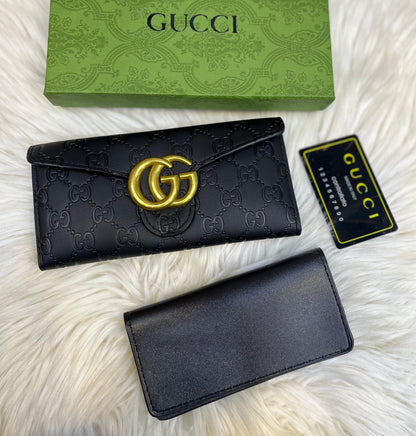 GUCCI Folder Wallet with Card Holder (Black)