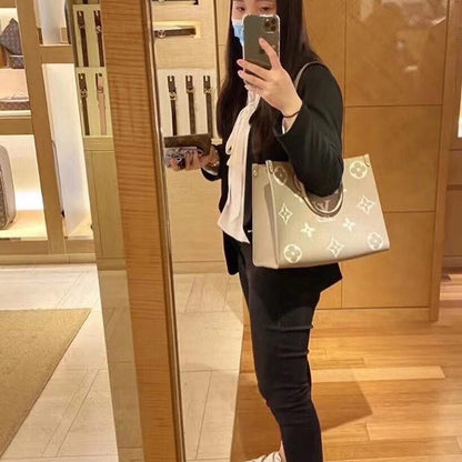 LOUIS VUITTON – ONTHEGO MM TOTE BAG (Beige)