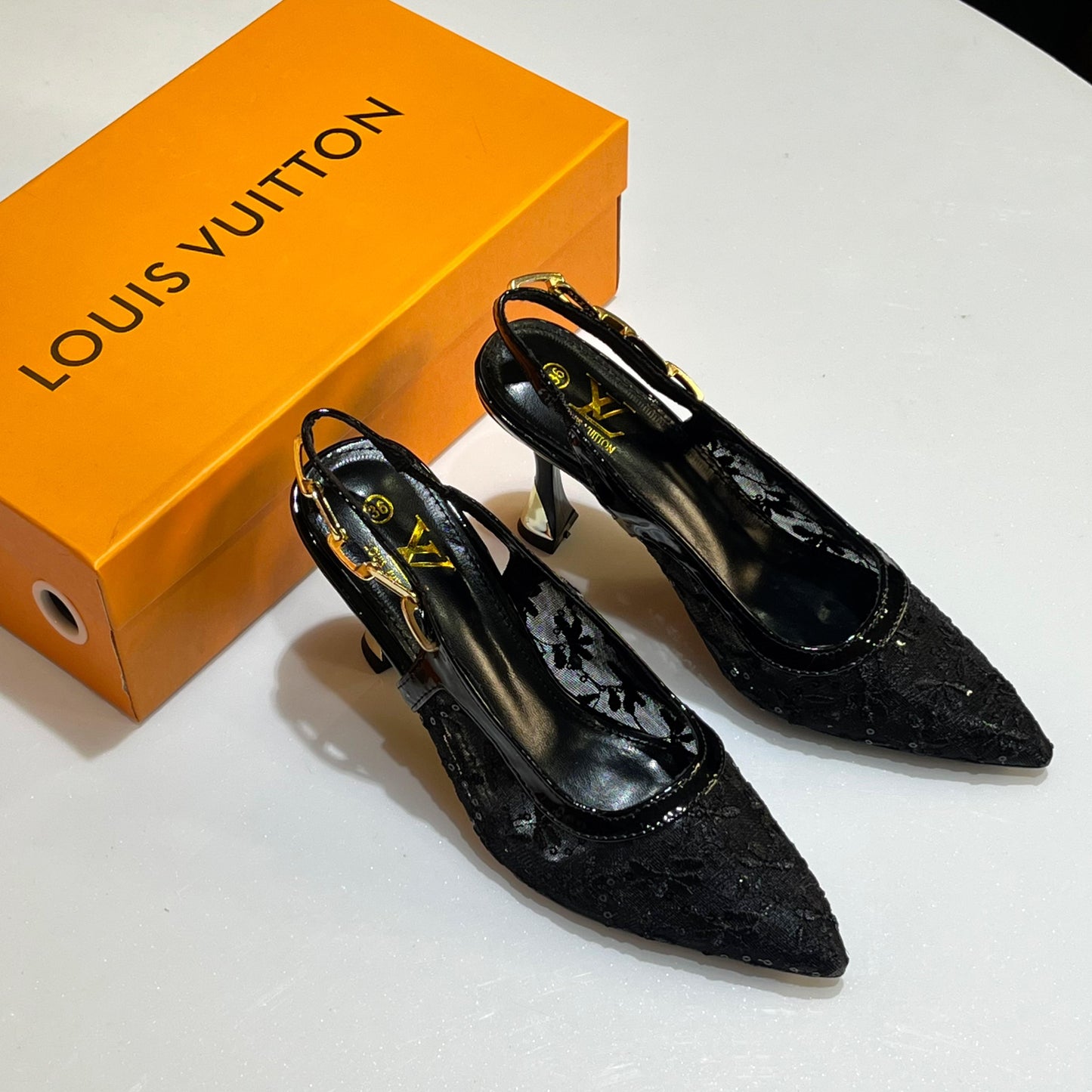 LOUIS VUITTON – PREMIUM QUALITY HEELS FOR WOMEN (Black)