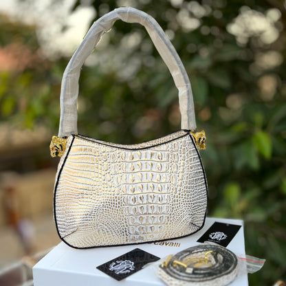 ROBERTO CAVALLI – PREMIUM CROSSBODY BAG (White Golden)