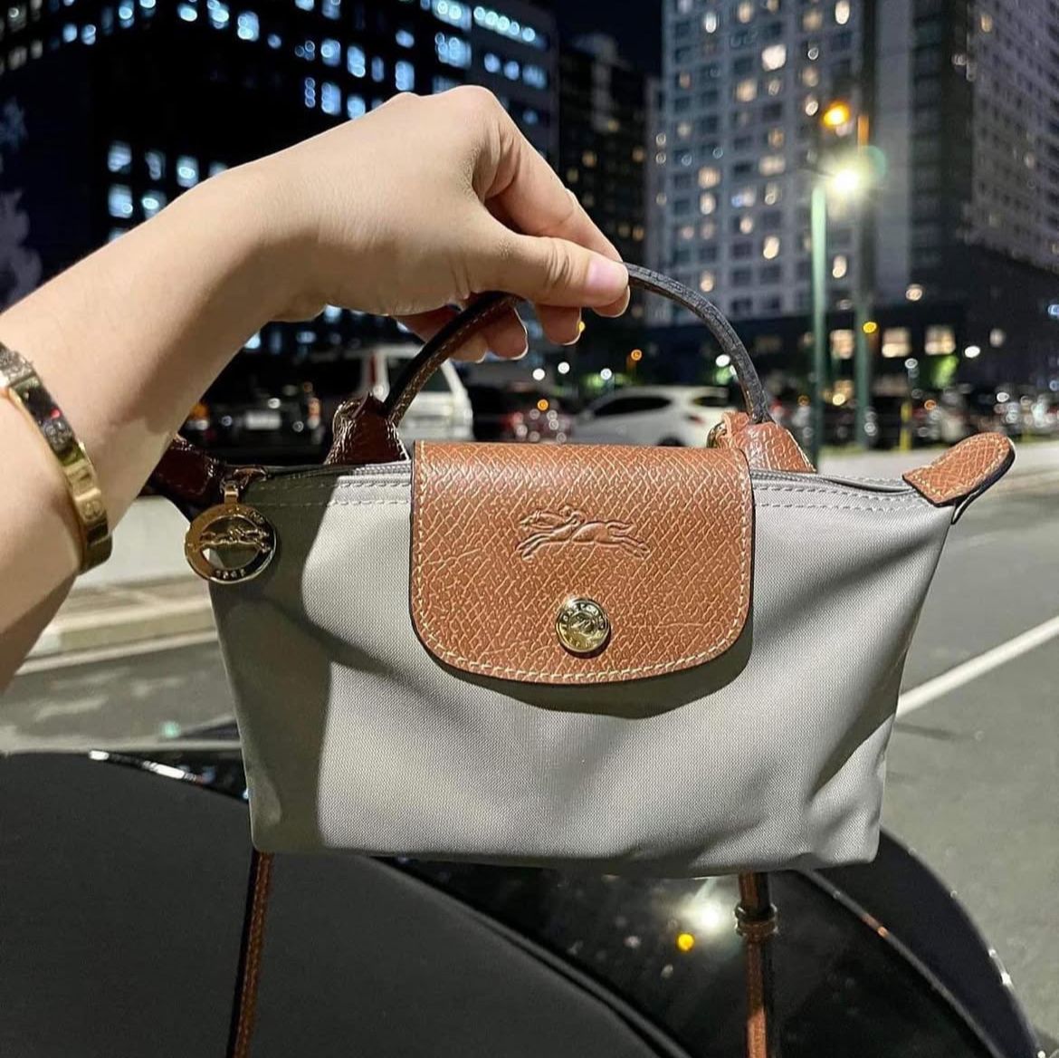 LONGCHAMP – MINI CROSSBODY BAG (Beige Brown)