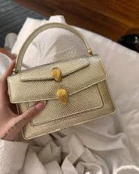 BVLGARI Serpenti Forever Charm Women Bag – Molten Karung Leather (Golden)