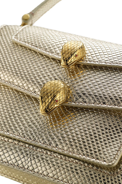 BVLGARI Serpenti Forever Charm Women Bag – Molten Karung Leather (Golden)