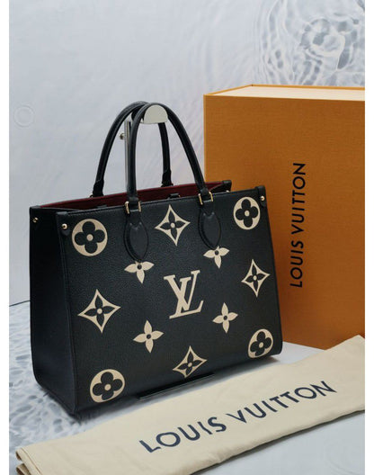 LOUIS VUITTON OnTheGo MM – Master Series Full Size Women Bag (Beige Black)