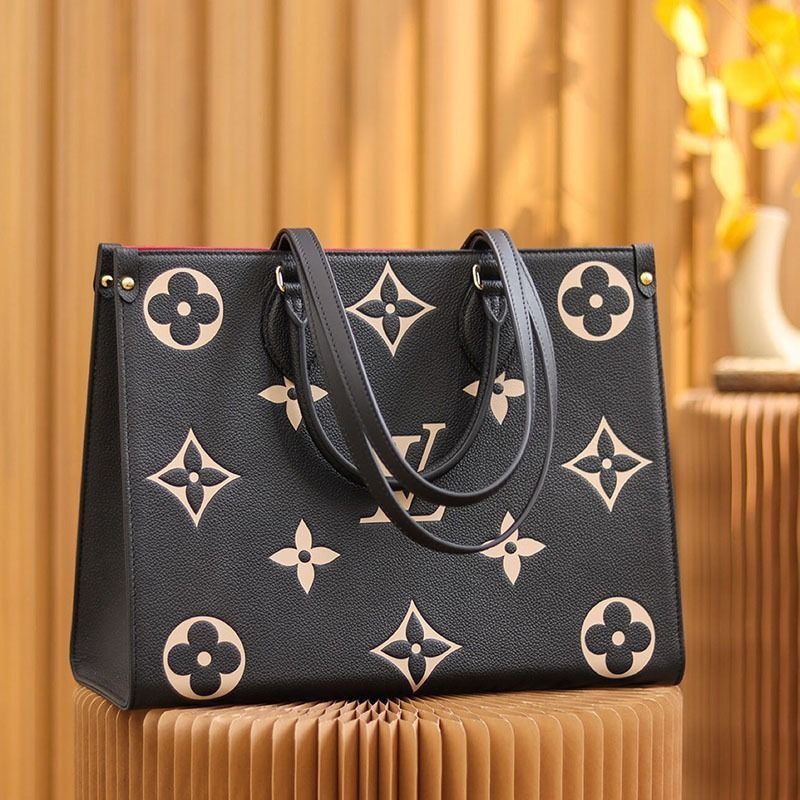 LOUIS VUITTON OnTheGo MM – Master Series Full Size Women Bag (Beige Black)