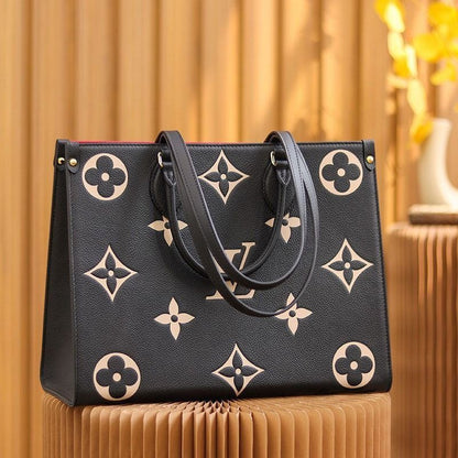 LOUIS VUITTON OnTheGo MM – Master Series Full Size Women Bag (Beige Black)